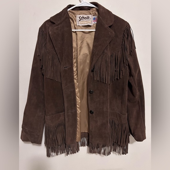 Schott Vintage Fringe Jacket Schott NYC Western Suede Fringe